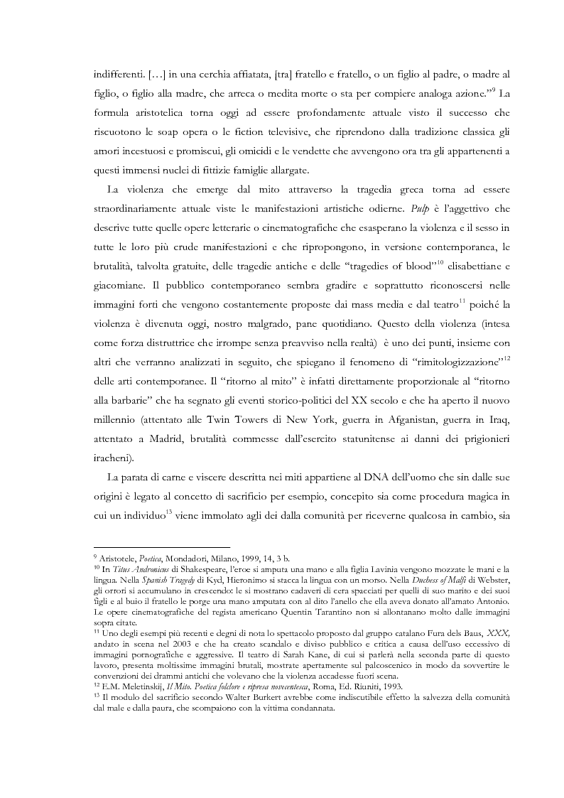 Anteprima della tesi: Fedra e l'Usignolo. Riscrittura del mito nel teatro di Timberlake Wertenbaker e Sarah Kane, Pagina 10