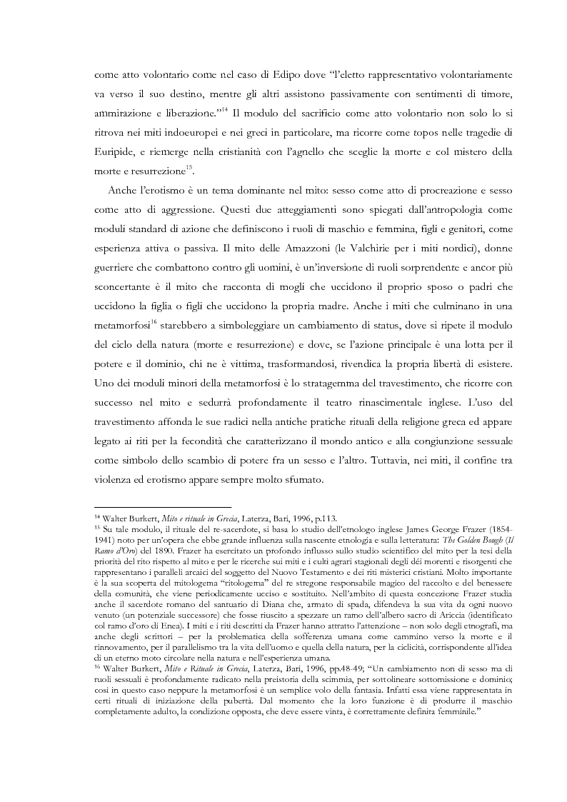 Anteprima della tesi: Fedra e l'Usignolo. Riscrittura del mito nel teatro di Timberlake Wertenbaker e Sarah Kane, Pagina 11