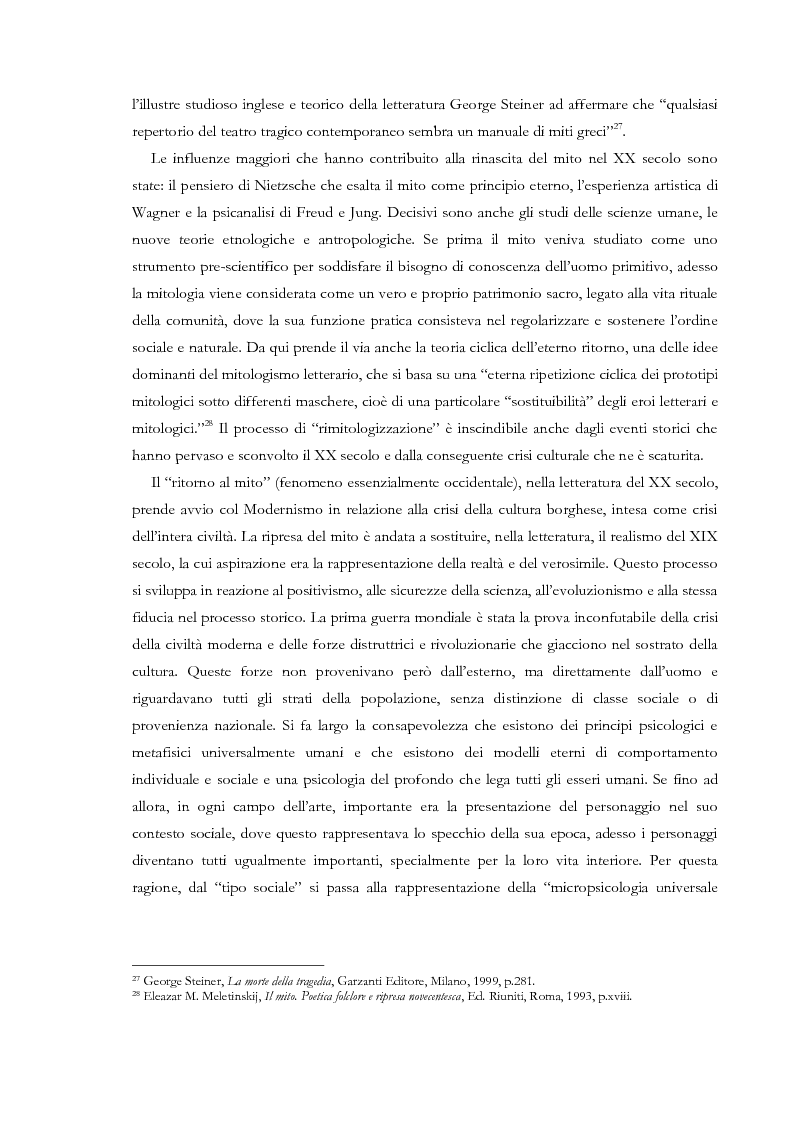 Anteprima della tesi: Fedra e l'Usignolo. Riscrittura del mito nel teatro di Timberlake Wertenbaker e Sarah Kane, Pagina 14