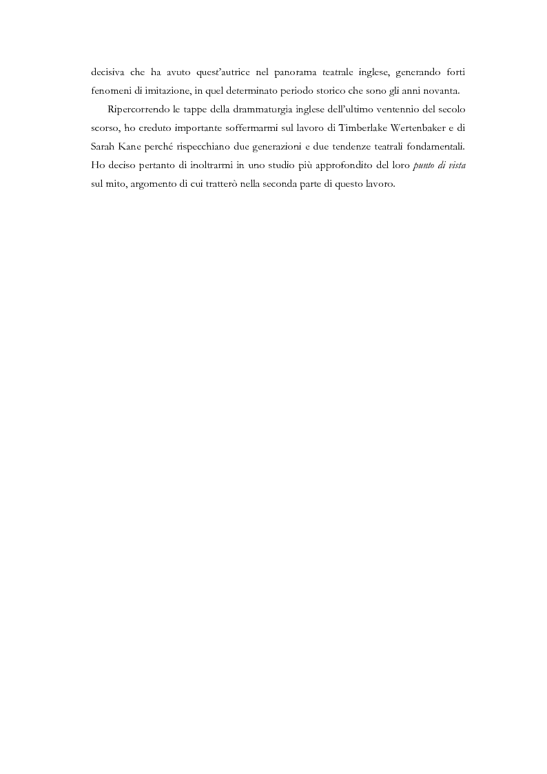 Anteprima della tesi: Fedra e l'Usignolo. Riscrittura del mito nel teatro di Timberlake Wertenbaker e Sarah Kane, Pagina 5