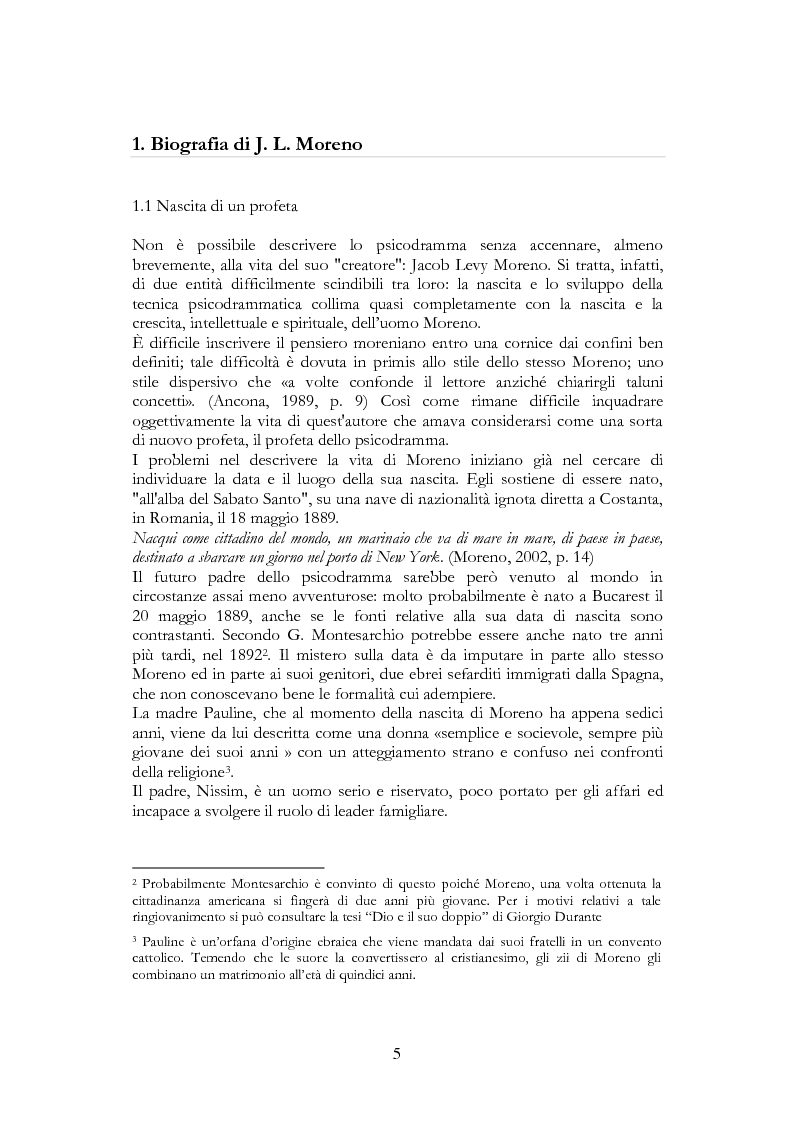 Anteprima della tesi: Per una riscoperta dello psicodramma classico: dalle origini al suo approdo in Italia, Pagina 3