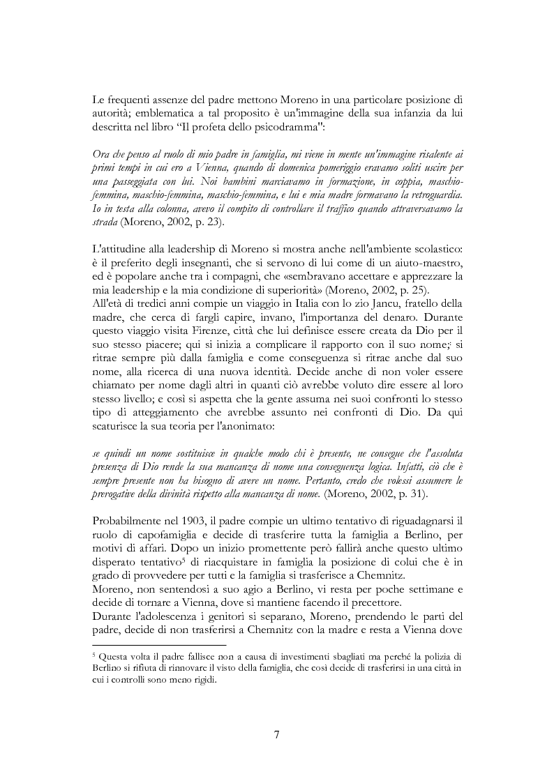 Anteprima della tesi: Per una riscoperta dello psicodramma classico: dalle origini al suo approdo in Italia, Pagina 5