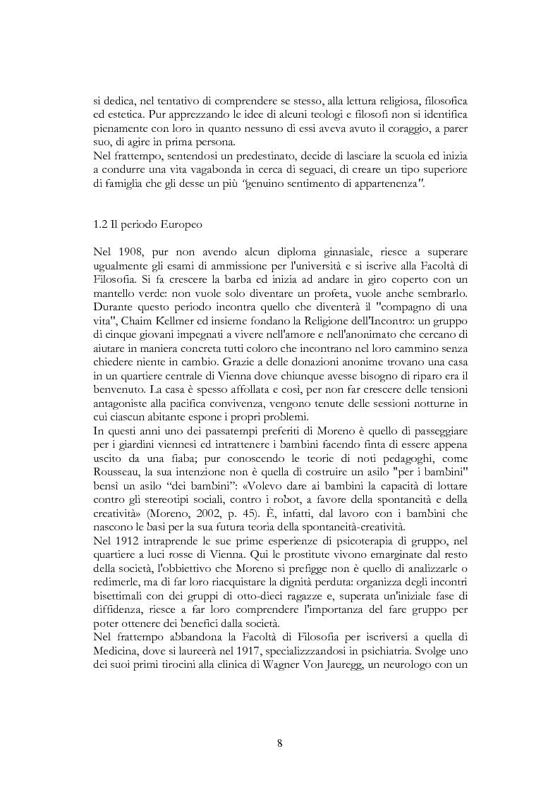 Anteprima della tesi: Per una riscoperta dello psicodramma classico: dalle origini al suo approdo in Italia, Pagina 6