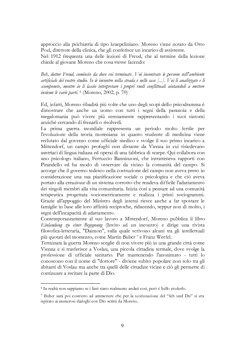 Anteprima della tesi: Per una riscoperta dello psicodramma classico: dalle origini al suo approdo in Italia, Pagina 7