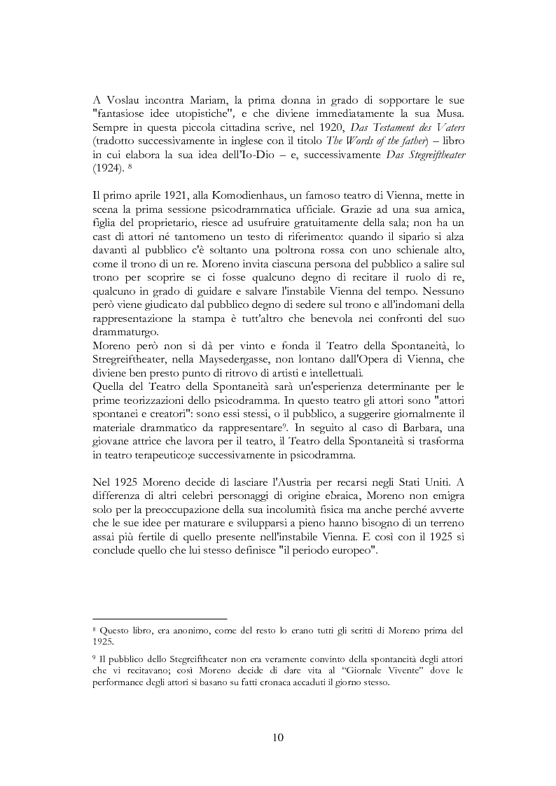 Anteprima della tesi: Per una riscoperta dello psicodramma classico: dalle origini al suo approdo in Italia, Pagina 8