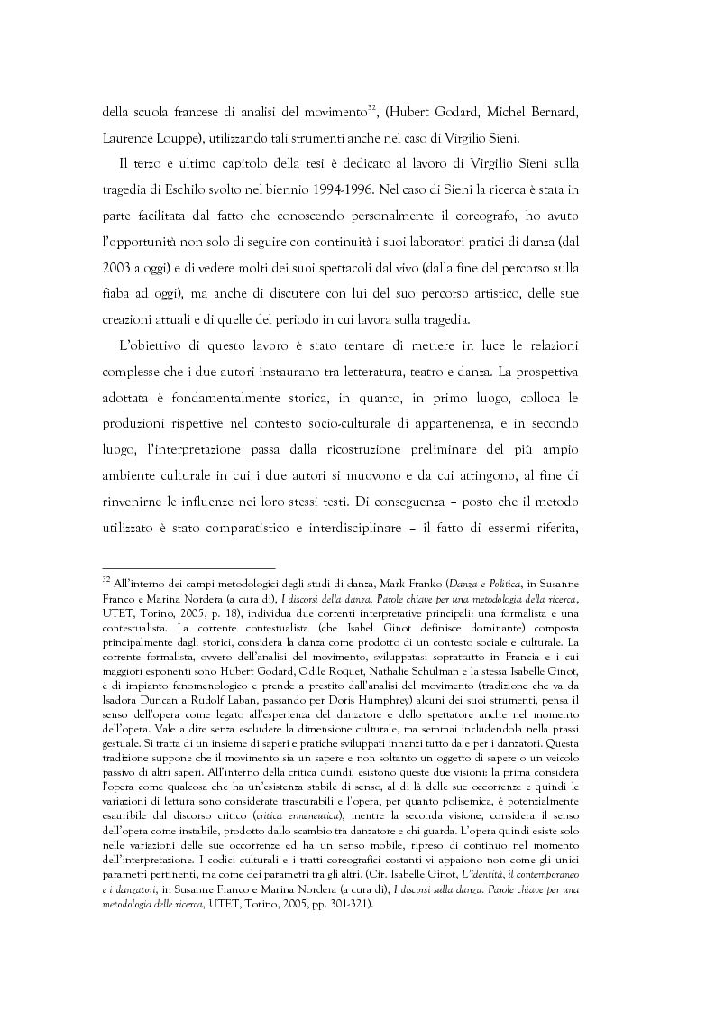 Anteprima della tesi: Mito e Tragedia nella coreografia di Martha Graham e Virgilio Sieni, Pagina 10
