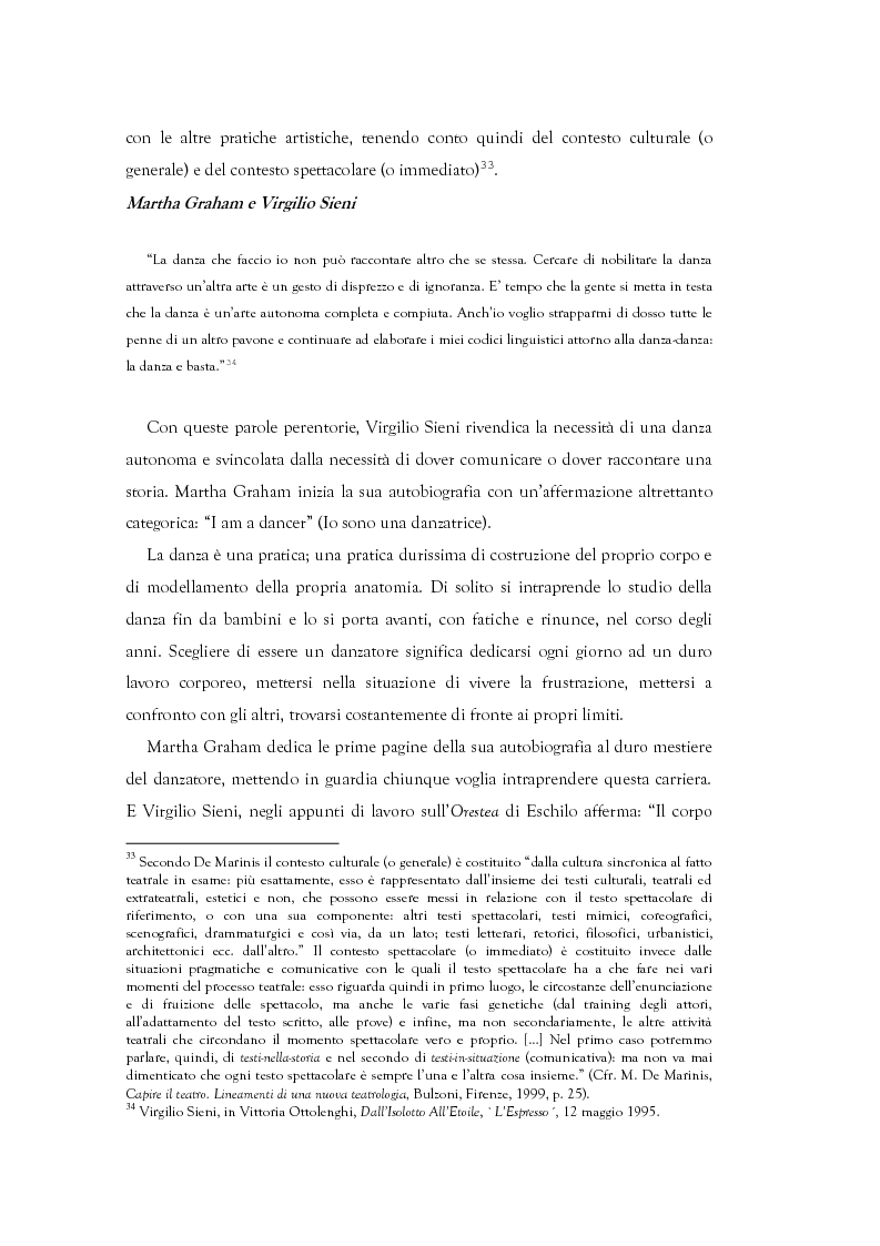 Anteprima della tesi: Mito e Tragedia nella coreografia di Martha Graham e Virgilio Sieni, Pagina 12