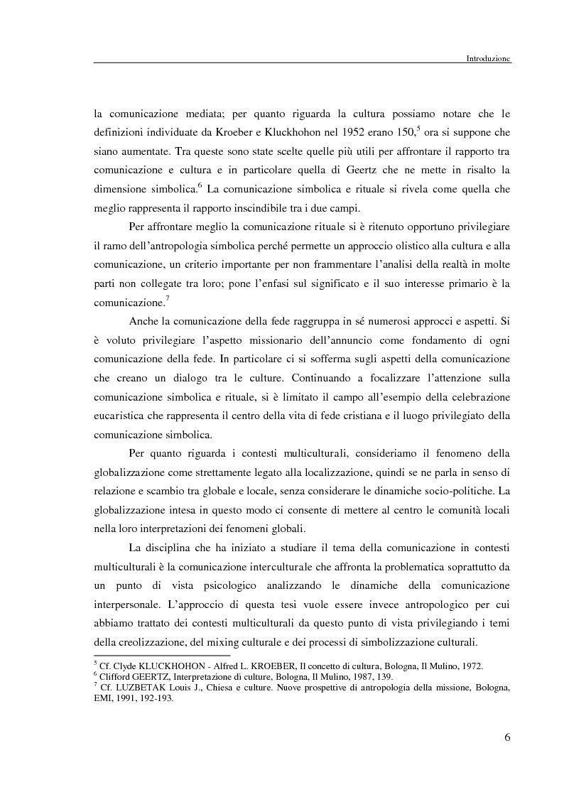 Anteprima della tesi: Comunicazione delle fede in un contesto multiculturale. L'esempio di alcune comunità di immigrati a Roma., Pagina 3