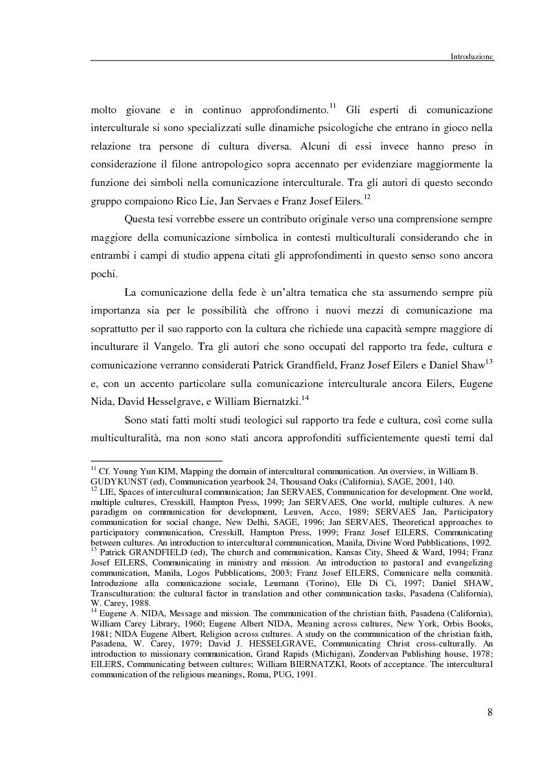 Anteprima della tesi: Comunicazione delle fede in un contesto multiculturale. L'esempio di alcune comunità di immigrati a Roma., Pagina 5