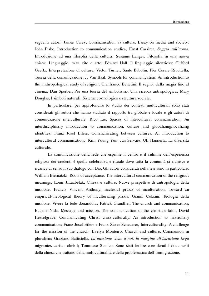 Anteprima della tesi: Comunicazione delle fede in un contesto multiculturale. L'esempio di alcune comunità di immigrati a Roma., Pagina 8