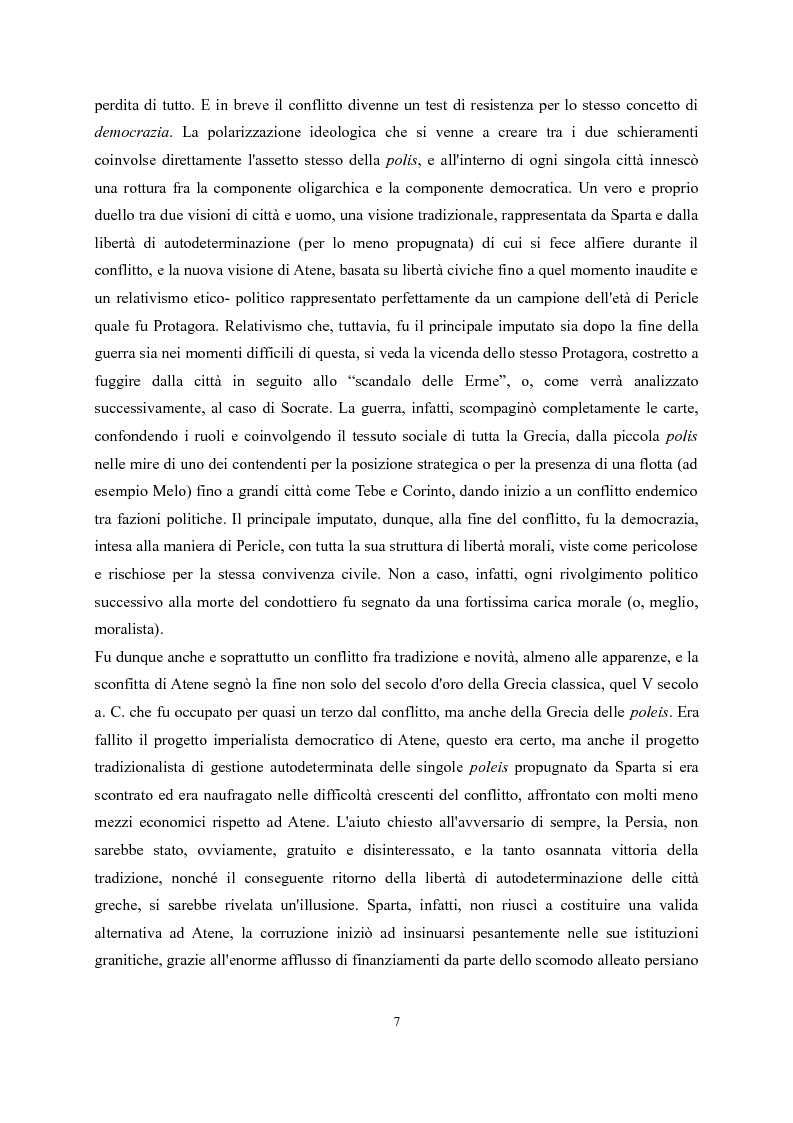 Anteprima della tesi: Tucidide e Platone - La crisi della città tra storia e filosofia della politica, Pagina 3