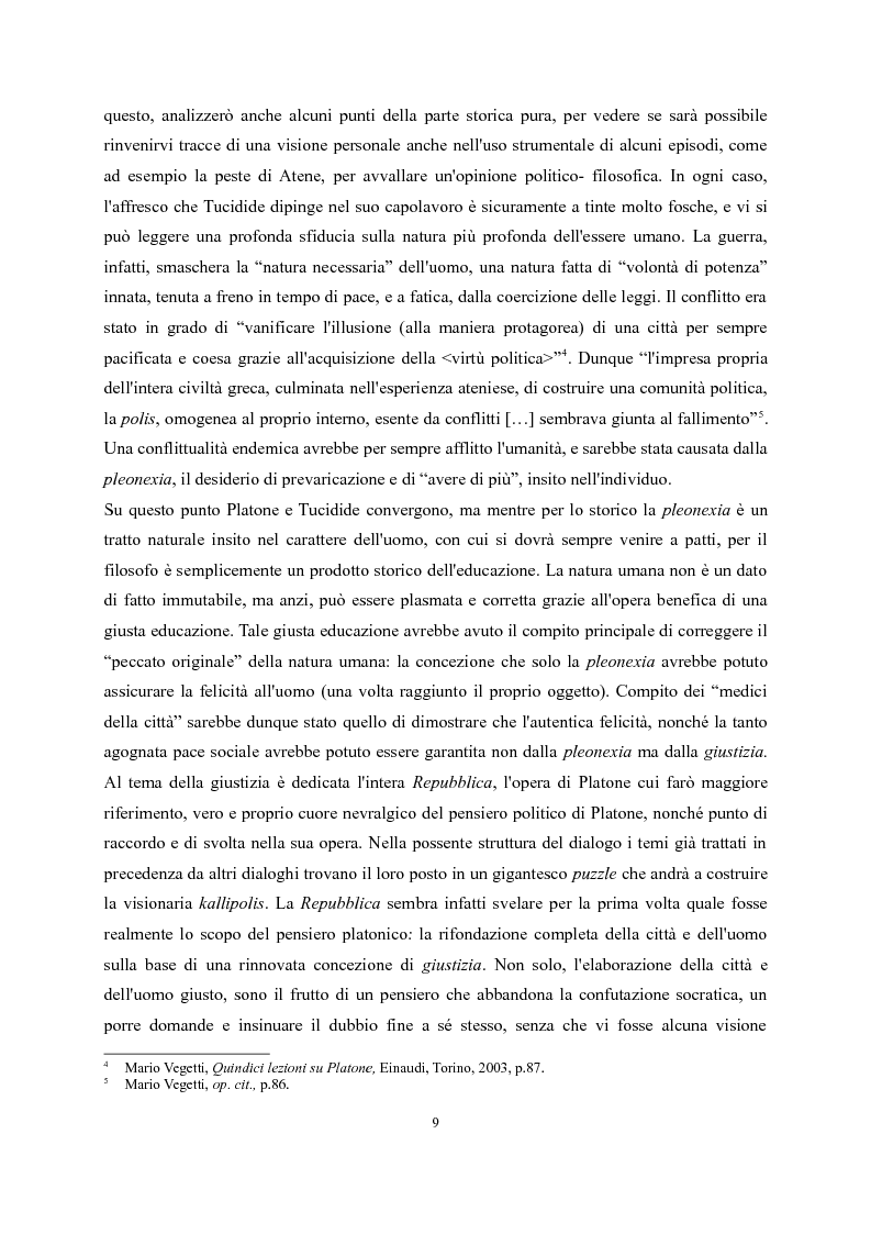 Anteprima della tesi: Tucidide e Platone - La crisi della città tra storia e filosofia della politica, Pagina 5