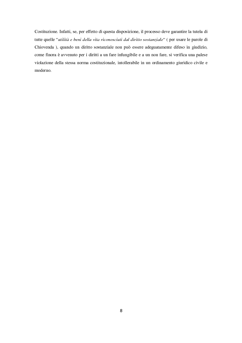 Anteprima della tesi: L'attuazione degli obblighi di fare infungibile e di non fare (Art. 614 bis c.p.c.), Pagina 6