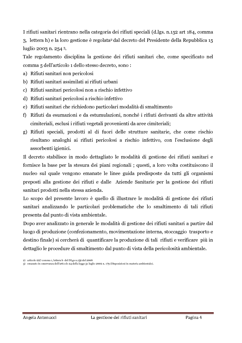 Anteprima della tesi: La gestione dei rifiuti sanitari, Pagina 3