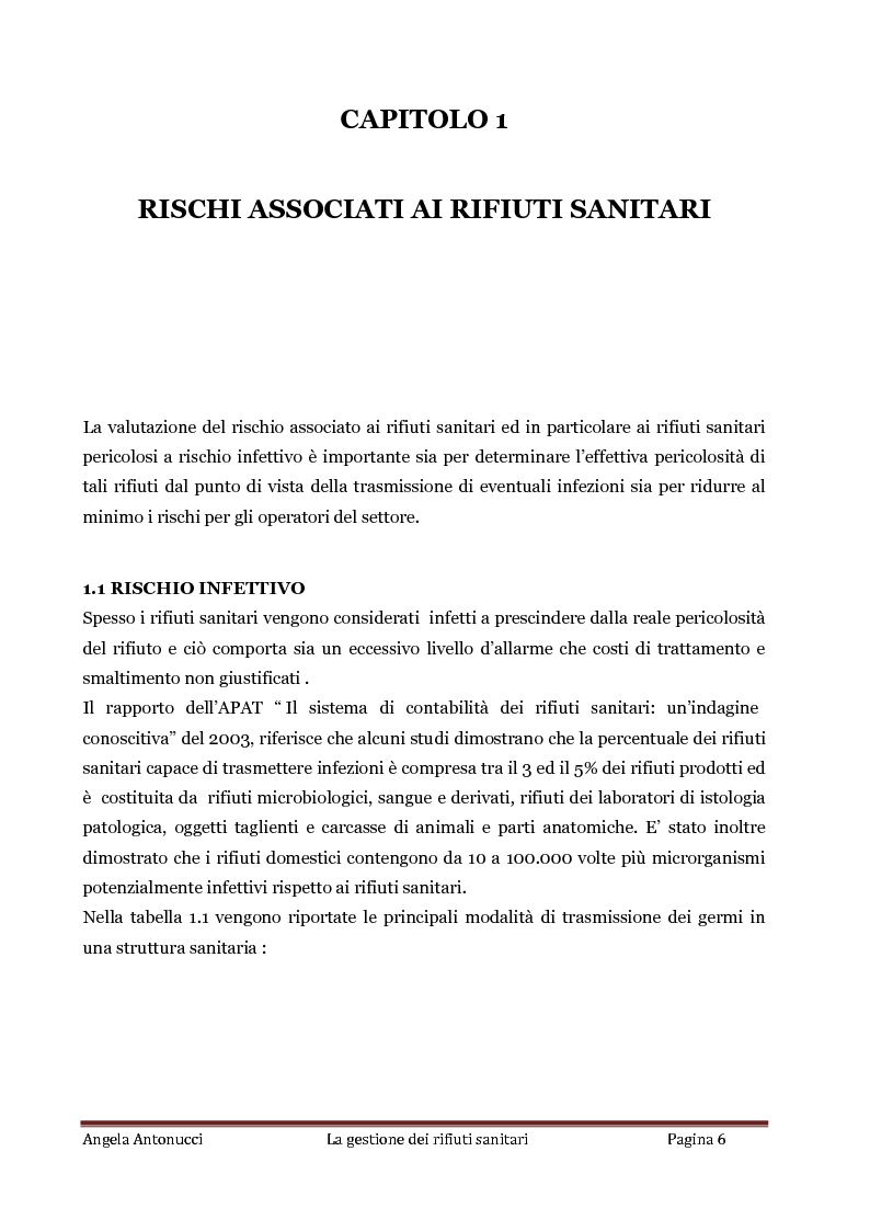 Anteprima della tesi: La gestione dei rifiuti sanitari, Pagina 5