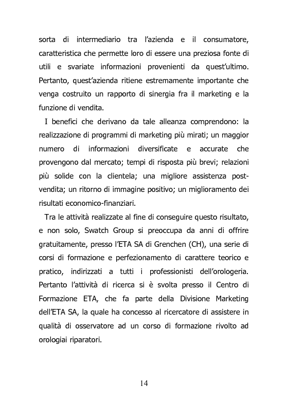 Anteprima della tesi: L’orologiaio, un mestiere anico al passo con i tempi. Aggiornarsi alla Swatch Group., Pagina 4