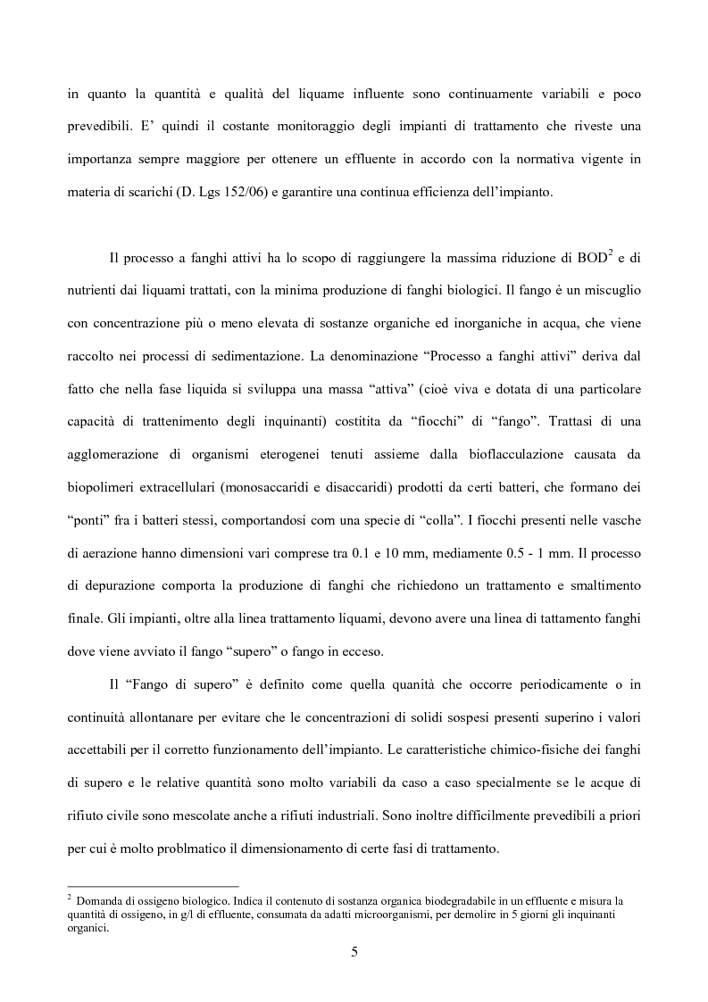 Anteprima della tesi: Caratterizzazione di un impianto di depurazione, Pagina 3
