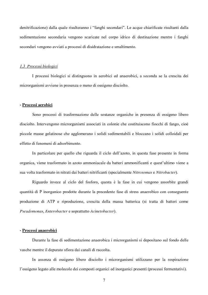 Anteprima della tesi: Caratterizzazione di un impianto di depurazione, Pagina 5