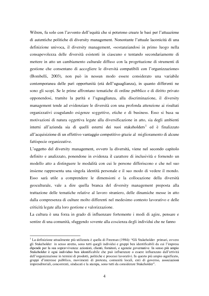 Anteprima della tesi: Diversity management: comprendere e gestire la multiculturalità nell'organizzazione, Pagina 2