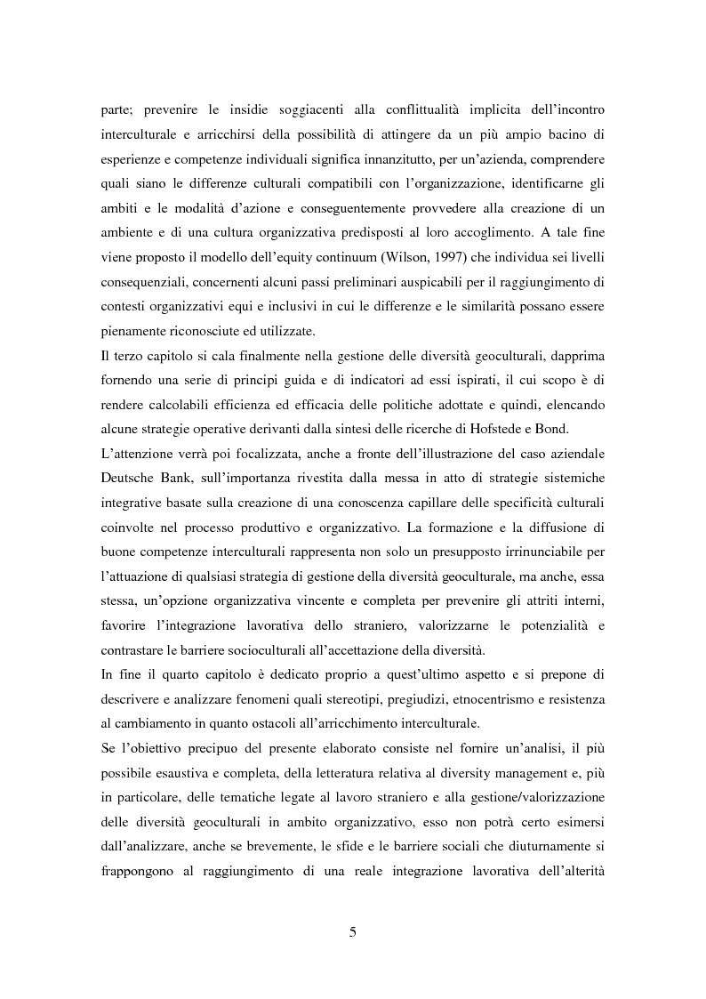 Anteprima della tesi: Diversity management: comprendere e gestire la multiculturalità nell'organizzazione, Pagina 3