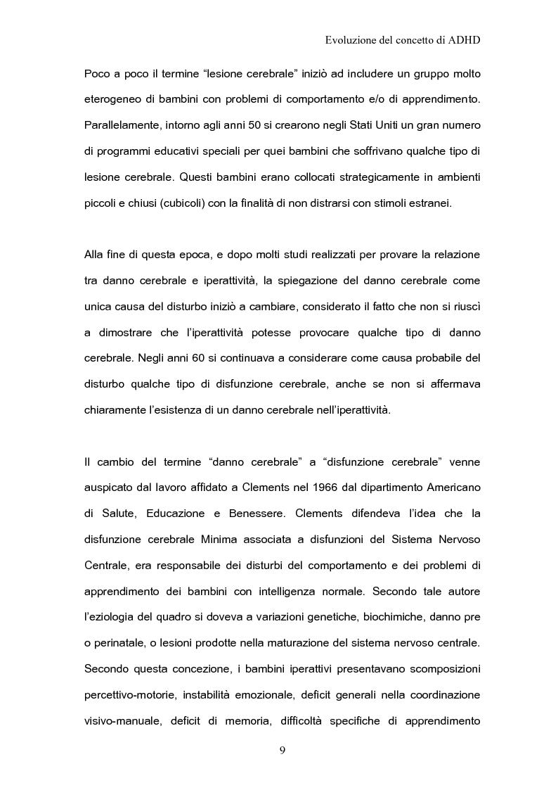 Anteprima della tesi: ADHD Disturbo da deficit dell’attenzione e iperattività: basi psicologiche neuroanatomiche e genetiche, Pagina 7