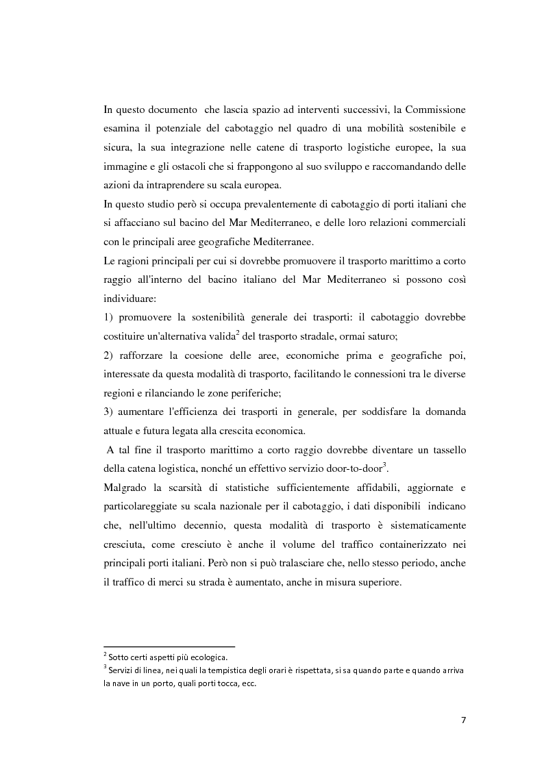 Anteprima della tesi: Il trasporto merci e passeggeri: il caso Grandi Navi Veloci, Pagina 2
