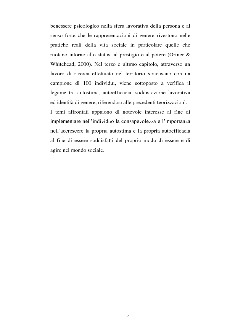 Anteprima della tesi: Autostima, autoefficacia, identità di genere e soddisfazione lavorativa: una ricerca sul campo, Pagina 2