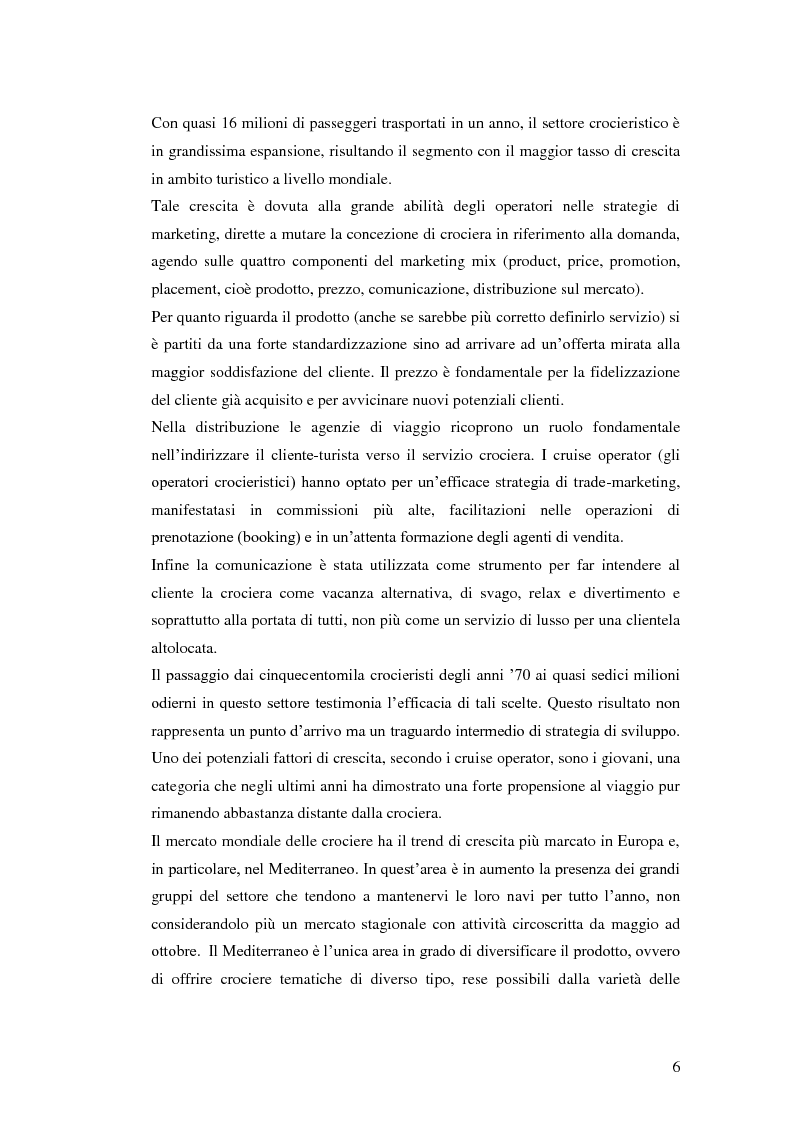 Anteprima della tesi: Il peso delle escursioni nella determinazione della redditività di un'impresa crocieristica: il caso Costa Crociere, Pagina 4