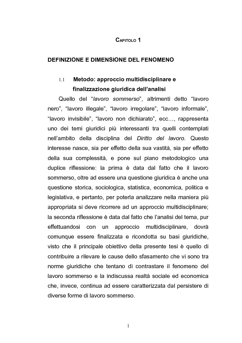 Anteprima della tesi: Il lavoro sommerso, Pagina 3
