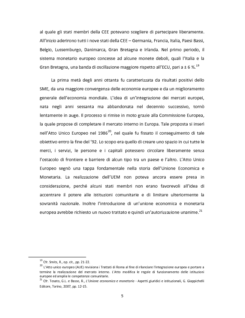 Anteprima della tesi: Il Patto di stabilità e crescita dell'Unione Europea: una prospettiva giuridica ed economica, Pagina 8