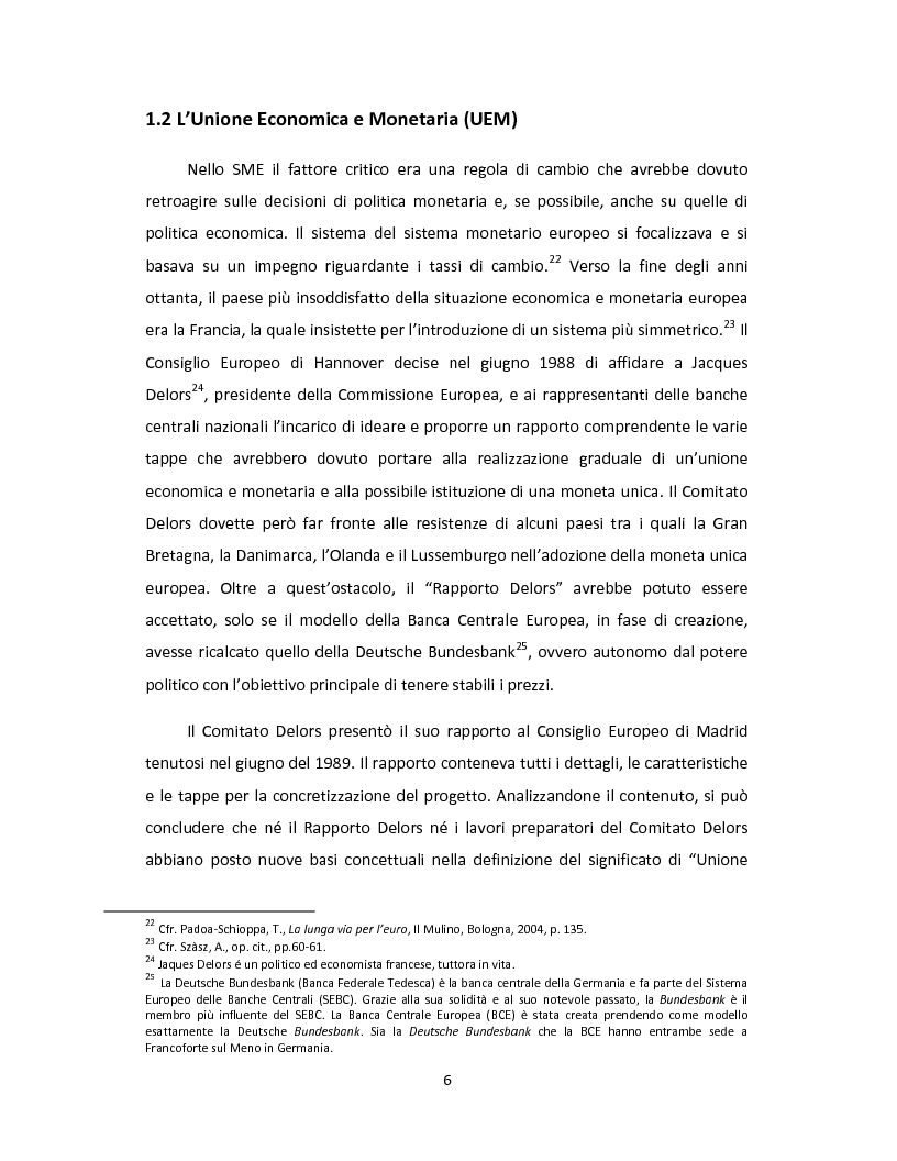 Anteprima della tesi: Il Patto di stabilità e crescita dell'Unione Europea: una prospettiva giuridica ed economica, Pagina 9