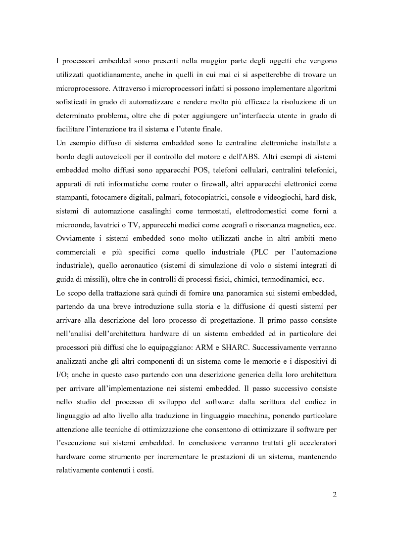 Anteprima della tesi: Principi di progetto di sistemi embedded, Pagina 2