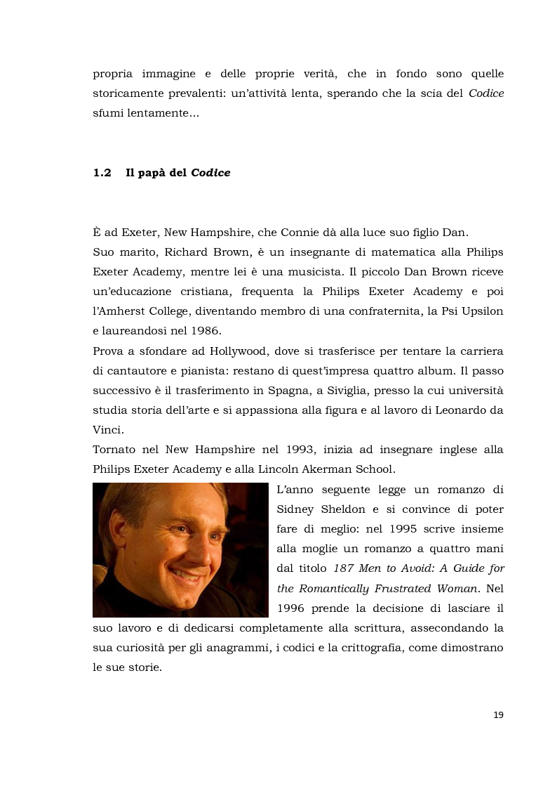 Anteprima della tesi: Il codice da Vinci vs Opus Dei: scontro frontale tra vero, verosimile, fiction e mistero. Dal caso letterario al dibattito mediatico, Pagina 10