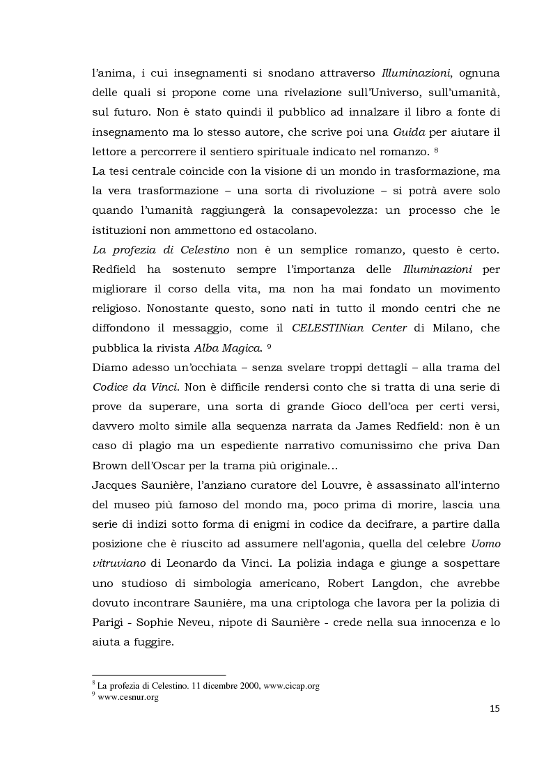 Anteprima della tesi: Il codice da Vinci vs Opus Dei: scontro frontale tra vero, verosimile, fiction e mistero. Dal caso letterario al dibattito mediatico, Pagina 6