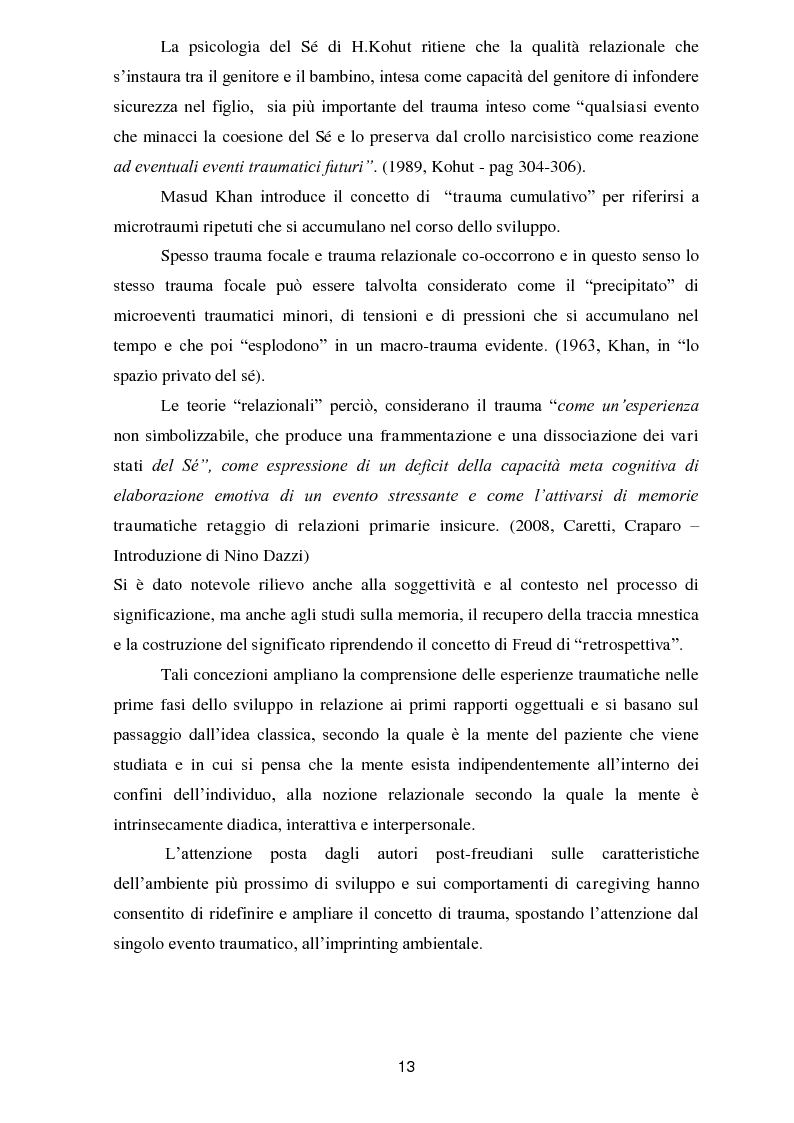 Anteprima della tesi: Il trauma in psicoanalisi: meccanismi di difesa implicati nelle nevrosi post-traumatiche e conseguenze del trauma sulla personalità, Pagina 5