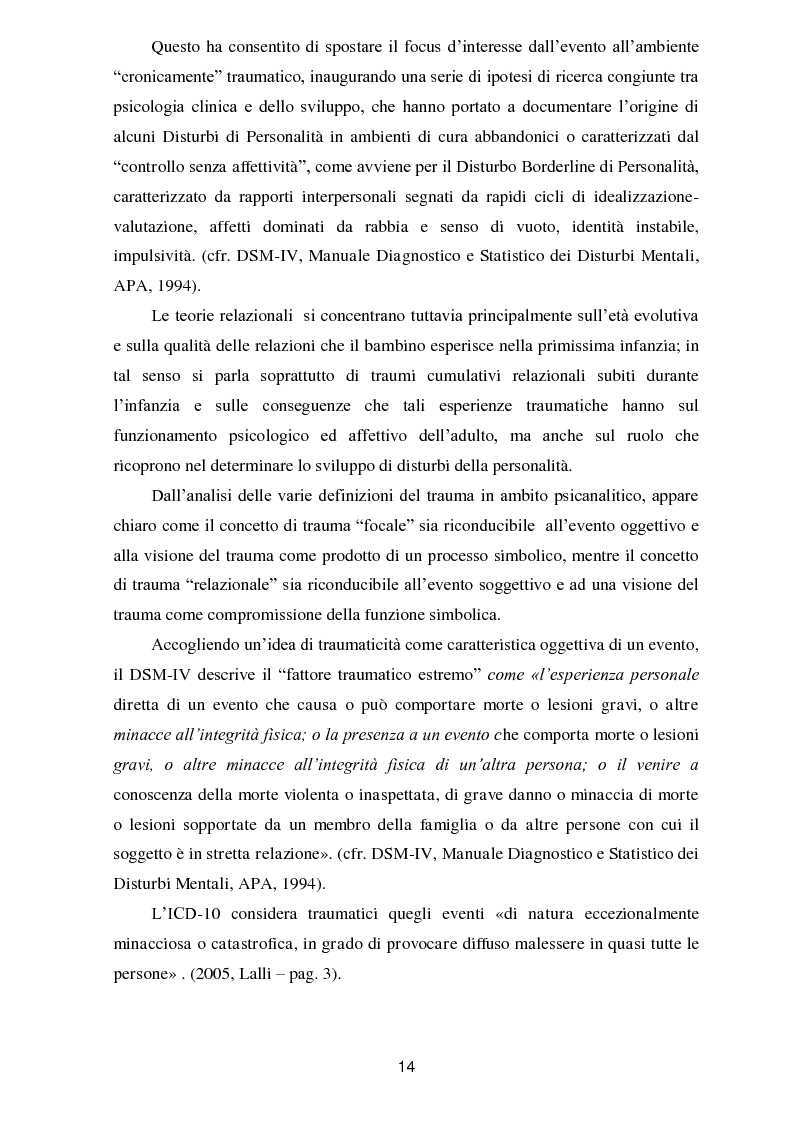 Anteprima della tesi: Il trauma in psicoanalisi: meccanismi di difesa implicati nelle nevrosi post-traumatiche e conseguenze del trauma sulla personalità, Pagina 6