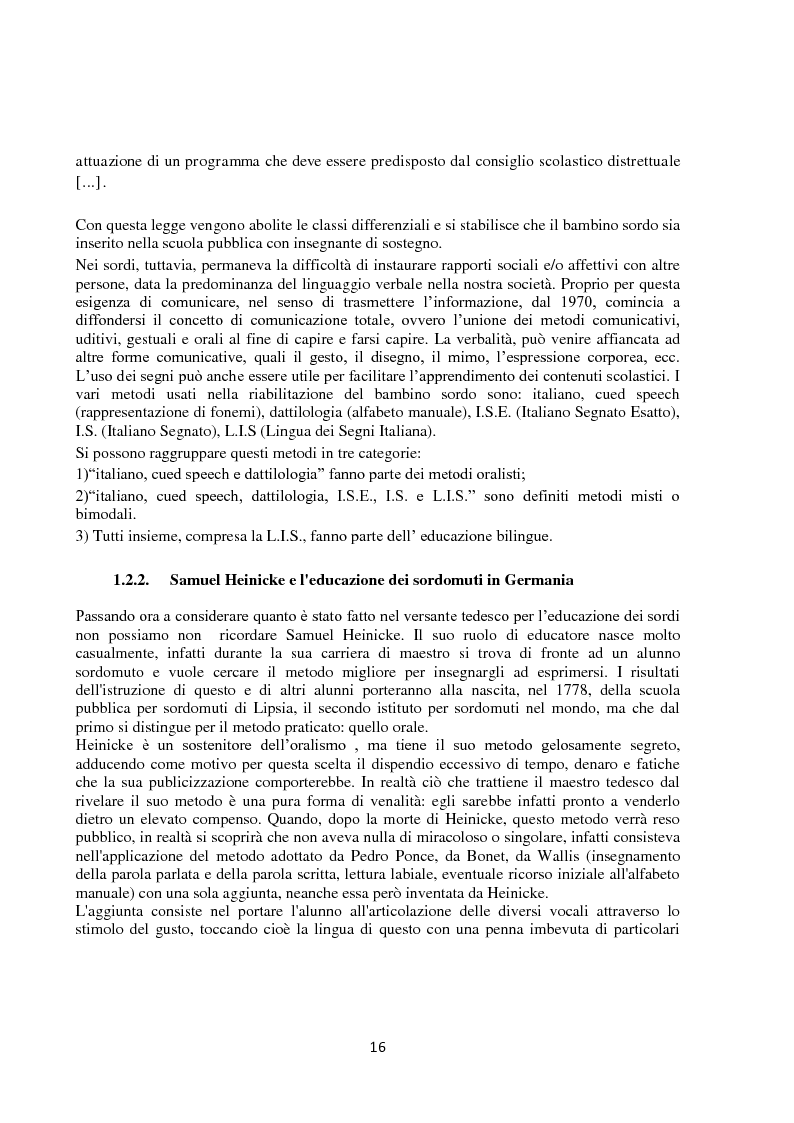 Anteprima della tesi: Lingua dei segni italiana e tedesca: un'analisi comparativa. Il campo semantico dei mestieri e degli animali., Pagina 10