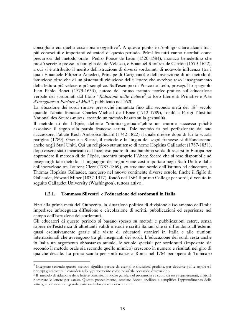Anteprima della tesi: Lingua dei segni italiana e tedesca: un'analisi comparativa. Il campo semantico dei mestieri e degli animali., Pagina 7