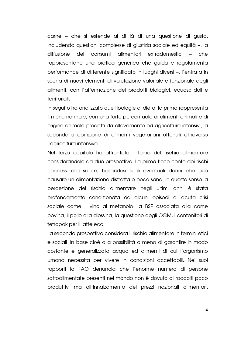 Anteprima della tesi: I consumi alimentari sostenibili e l'attività di Slow Food, Pagina 2