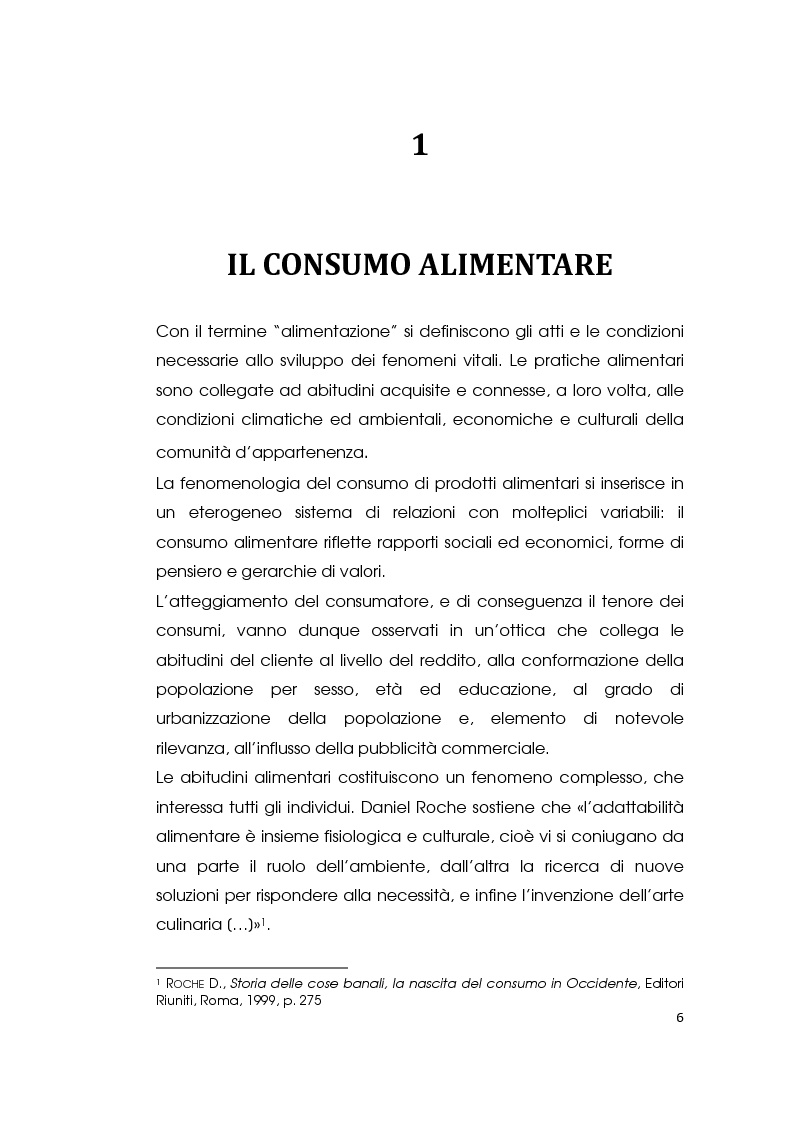 Anteprima della tesi: I consumi alimentari sostenibili e l'attività di Slow Food, Pagina 4