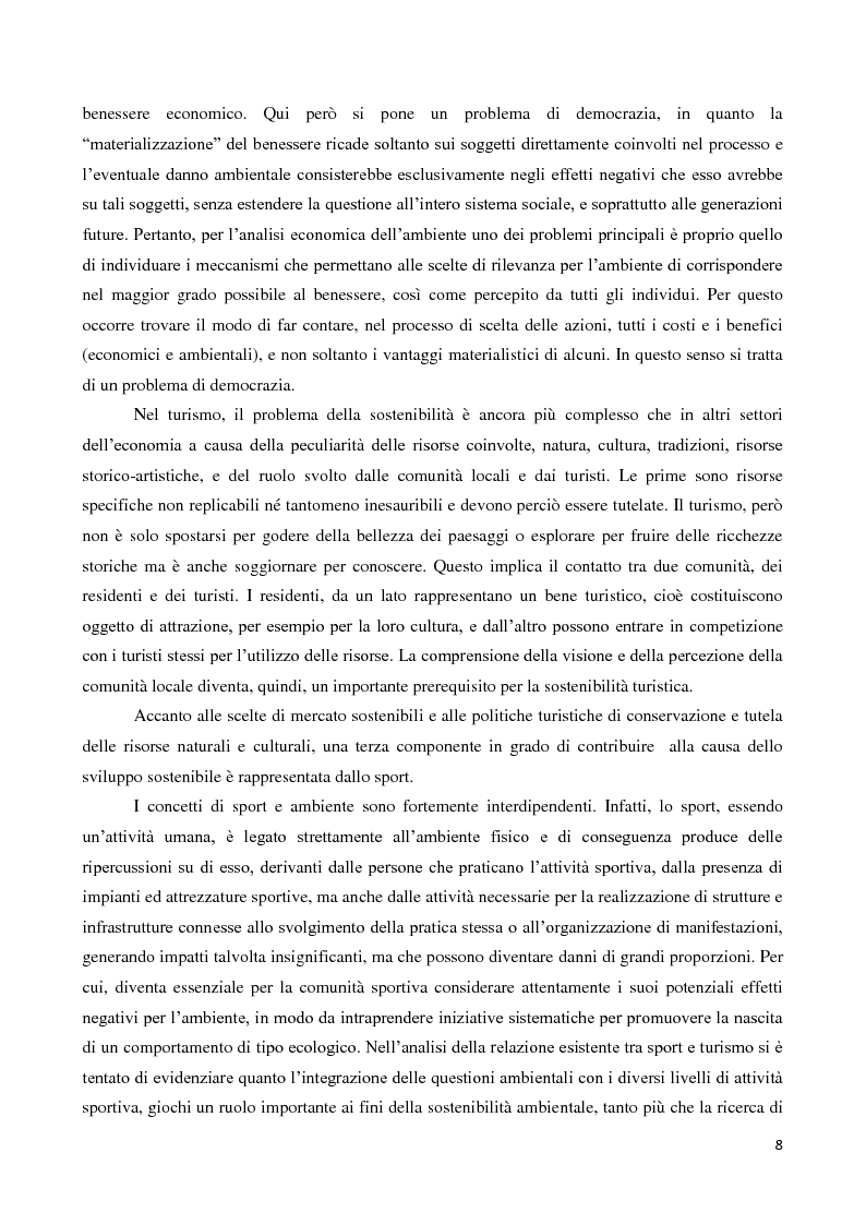 Anteprima della tesi: Il turismo come sostenibilità, come sport e come fenomeno ludico: il caso del cicloturismo, Pagina 5