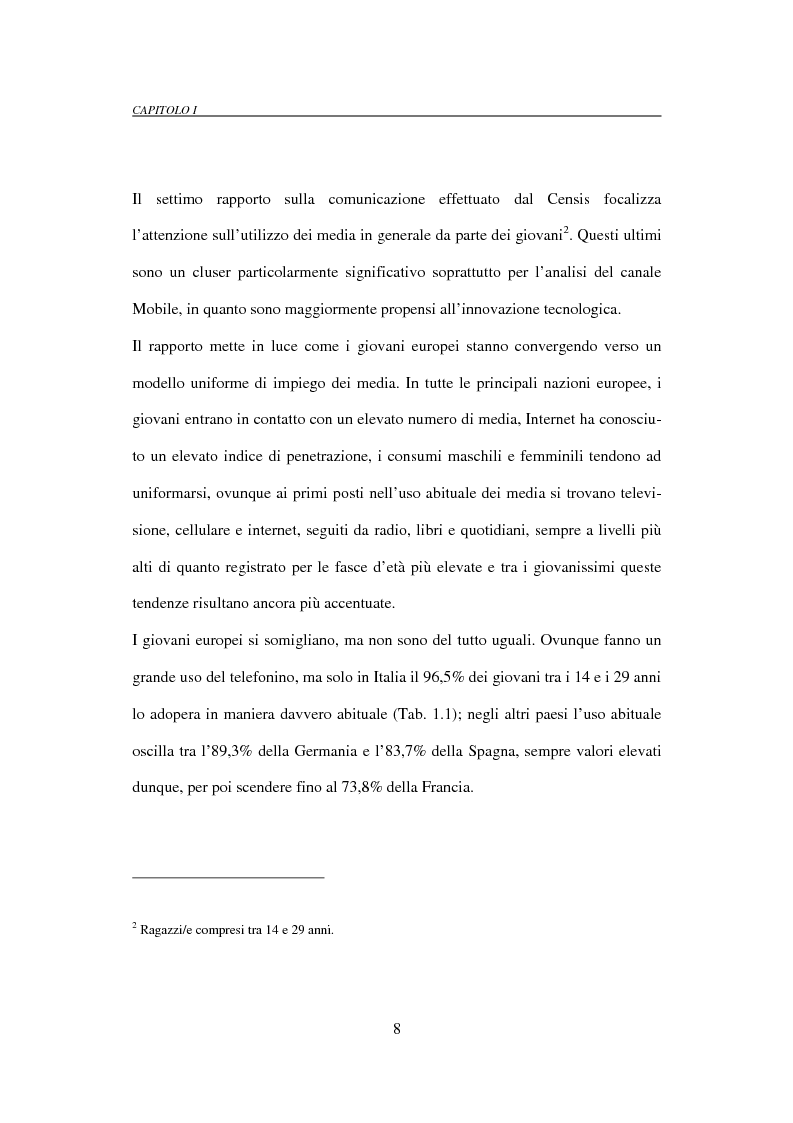 Anteprima della tesi: Il mobile marketing: caratteri, strumenti ed esperienze aziendali, Pagina 8