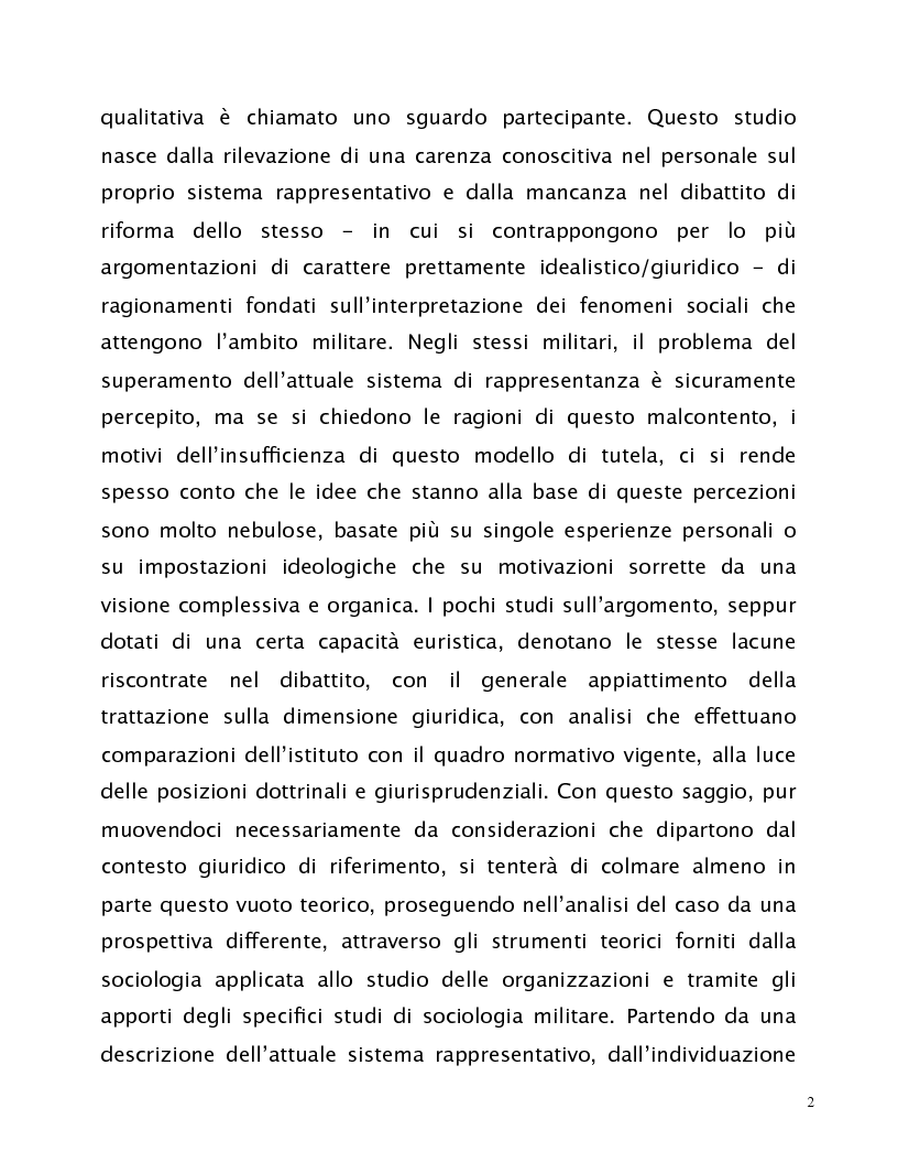 Anteprima della tesi: Comandare nel consenso. La rappresentanza degli interessi del personale nell'organizzazione militare., Pagina 2