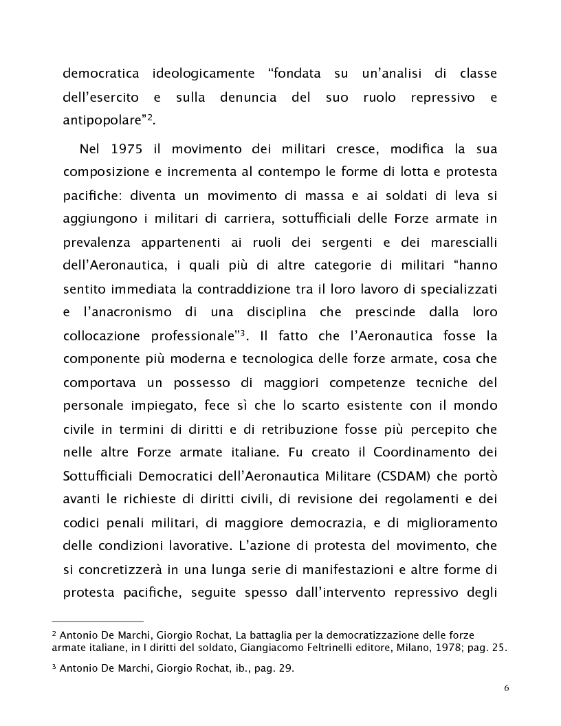 Anteprima della tesi: Comandare nel consenso. La rappresentanza degli interessi del personale nell'organizzazione militare., Pagina 6