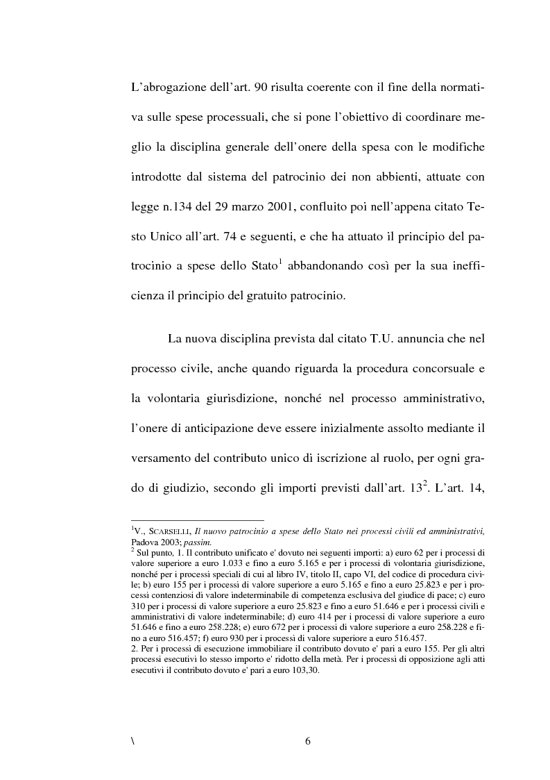 Anteprima della tesi: La disciplina delle spese nel processo civile, Pagina 2