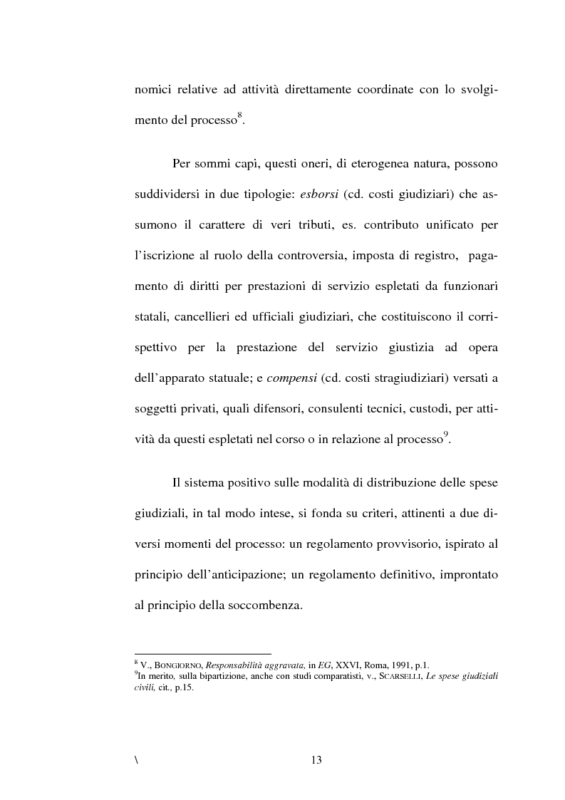 Anteprima della tesi: La disciplina delle spese nel processo civile, Pagina 9