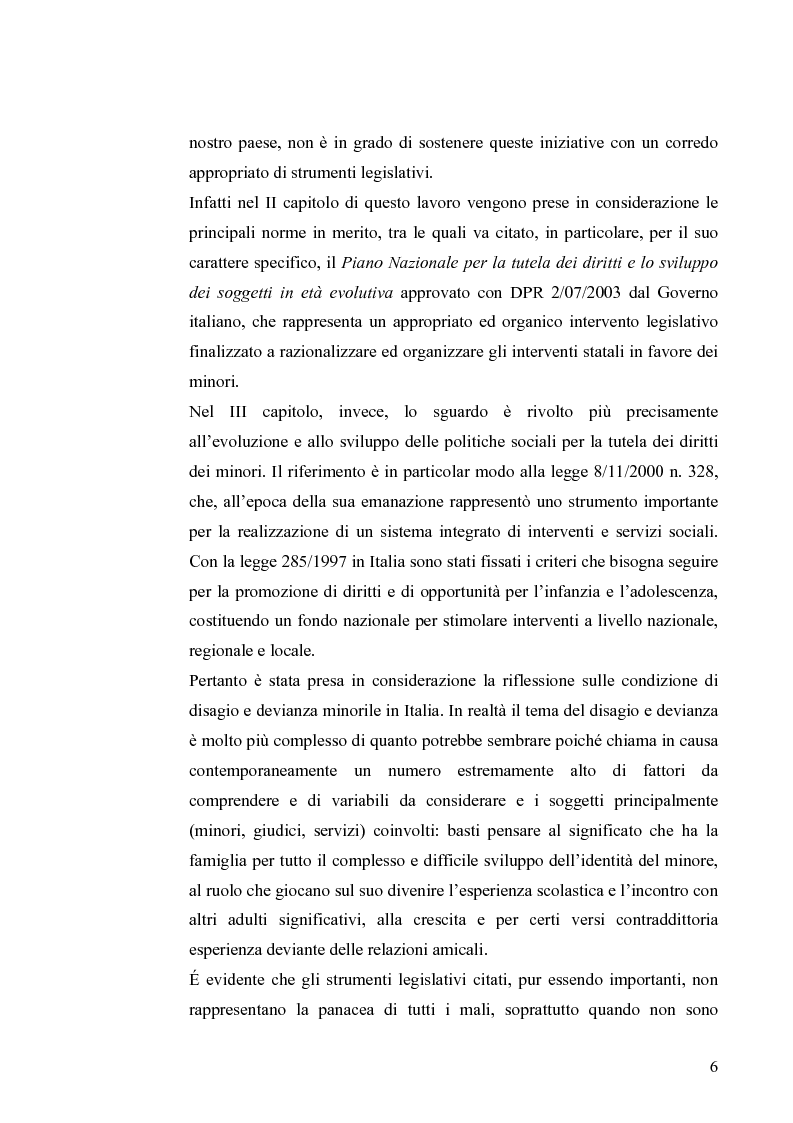 Anteprima della tesi: I diritti dei minori nell'ordinamento giuridico italiano, Pagina 5