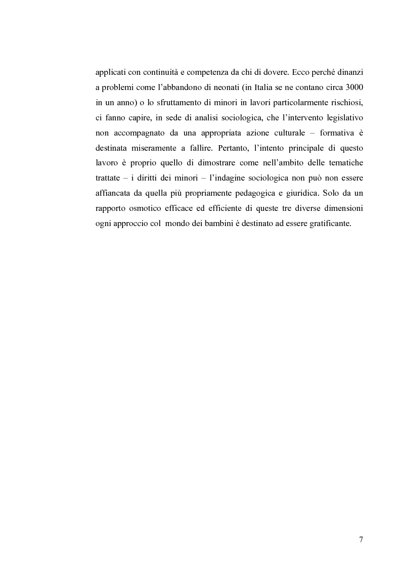 Anteprima della tesi: I diritti dei minori nell'ordinamento giuridico italiano, Pagina 6