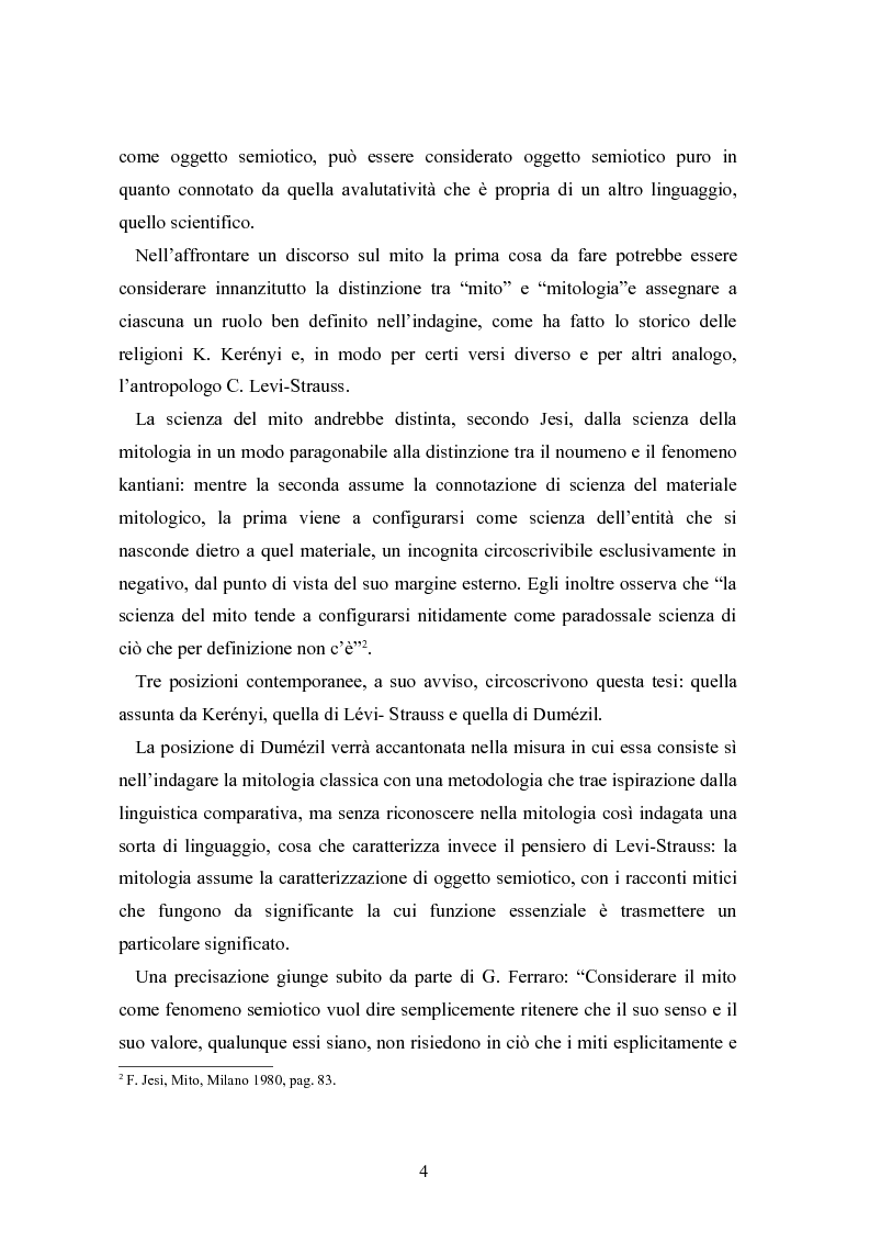 Anteprima della tesi: Mitologia, mito e mito dell'uomo in Karoly Kerenyi, Pagina 2