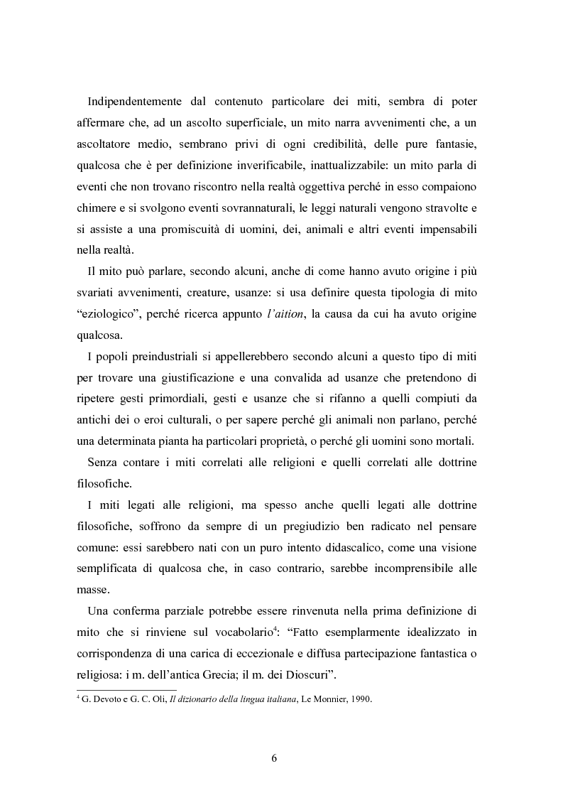 Anteprima della tesi: Mitologia, mito e mito dell'uomo in Karoly Kerenyi, Pagina 4